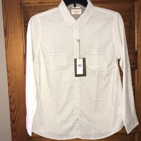 Weatherproof Tops - Weatherproof Vintage Long-Sleeve Shirt Tan Stone L